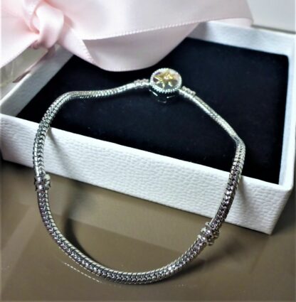 20cm Armband Malerischer Sternentraum silber Schlangen Gliederarmband für Charm – Bild 3