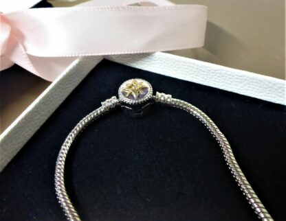 20cm Armband Malerischer Sternentraum silber Schlangen Gliederarmband für Charm – Bild 8