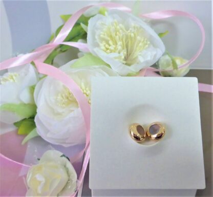 2x NEUE glatte kleine Stopper mit Silikon GOLD CHARM vergoldet Schlangen Armband – Bild 3