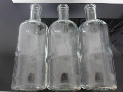 3x DEKO SET Blumen Vase Glas Flasche Kerzenhalter klarglas Dekoflasche – Bild 5