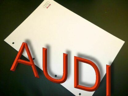 AUDI Briefpapier ORIGINAL Audi DIN A4 Papier gelocht mit EMBLEM Audilogo LOGO