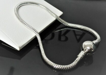 NEU 21cm Schlangen Gliederarmband SILBER Armband für Charms mit Kugelverschluss – Bild 3