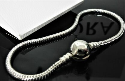 NEU 21cm Schlangen Gliederarmband SILBER Armband für Charms mit Kugelverschluss