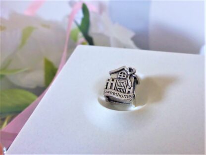 NEU Charm für Armband Haus Sweethome Familie Kinder S925 SILBER Hütte wohnen