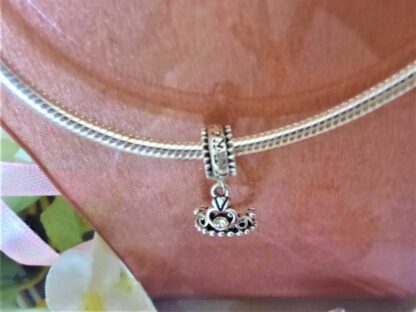 NEU PRINCESS Krone Prinzessin My Prinzessin SILBER CHARM für Armband oder Kette – Bild 3