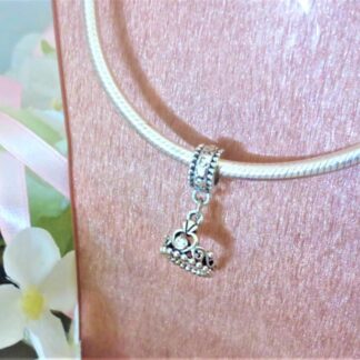 NEU PRINCESS Krone Prinzessin My Prinzessin SILBER CHARM für Armband oder Kette