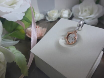 NEU PRINCESS Krone Prinzessin QUEEN Silber Rose CHARM für Armband oder Halskette – Bild 6