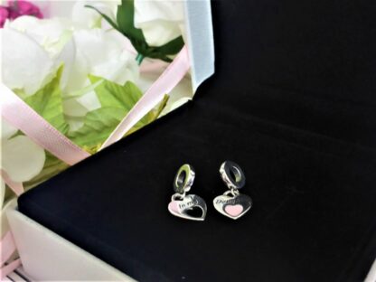 NEU S925 Mother und Dougther forever in my Heard Charm für Armband SILBER Herz – Bild 5