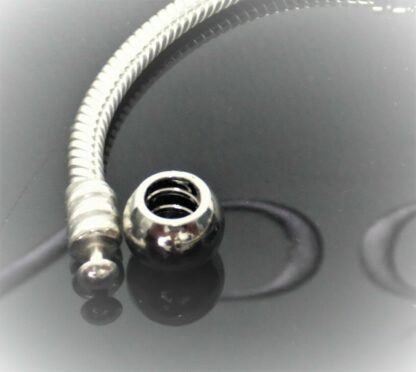 2x NEU kleiner STOPPER zum schrauben SILBER CHARM für Schlangenglieder Armband – Bild 3