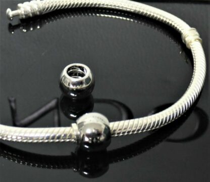 2x NEU kleiner STOPPER zum schrauben SILBER CHARM für Schlangenglieder Armband – Bild 4