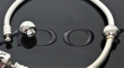 2x NEU kleiner STOPPER zum schrauben SILBER CHARM für Schlangenglieder Armband