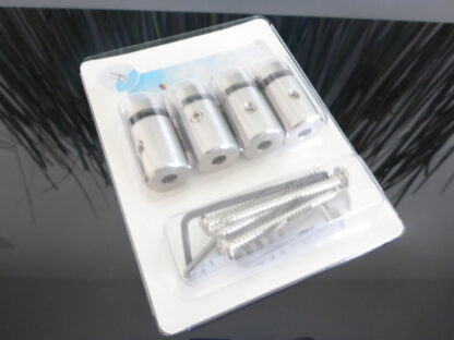 4x Klemmbefestigung Halter Spiegel Klemme Glas Praxisschild Büroschild Türschild – Bild 10