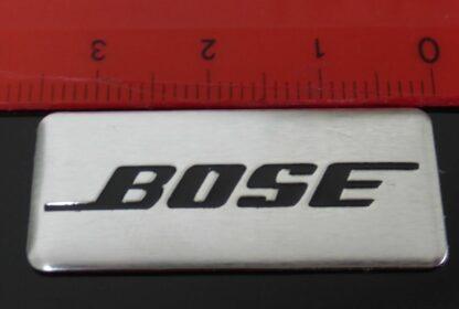 BOSE Aluschild 3,5 x1,5cm Emblem Aufkleber Lautsprecher Schriftzug sticker patch – Bild 3