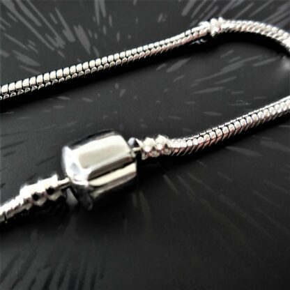 NEU ANGEBOT NEU für  Charm silber Armband 22cm Schlangen Gliederarmband Zylinder – Bild 3