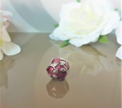 NEU Armband Charm SILBER /PINK dekorative Herzen Blätter auch für Halsketten – Bild 6