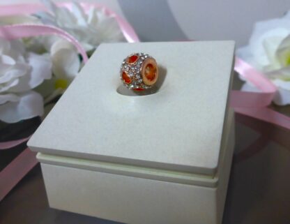 NEU PAVE Kugel mit Herzen in Rosegold Liebe für CHARM Schlangenglieder Armband – Bild 3