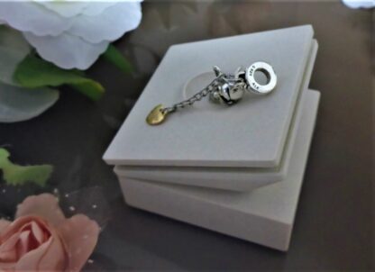 NEU Schutzengel Liebesengel ENGEL Charm für Armband Angel mit Herz silber S925 – Bild 5