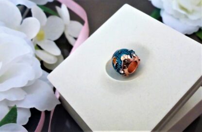 Neu Meeres Wellen Ocean Fische Charm ROSEGOLD/türkis Strand Sonne Meer RELAX