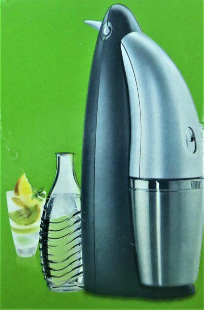 SodaStream NEU Penguin schwarz/silber Zubehör Co2 Zylinder 2x Glasflaschen – Bild 4