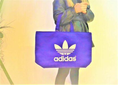 adidas Original Einkaufs Shopper XL Tasche Strand Sporttasche Bag Blau Helsinki