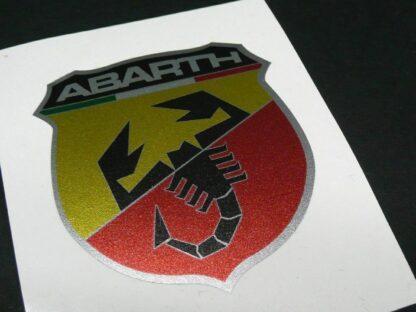 1x ABARTH GOLD Aufkleber Logo Emblem GOLD Schriftzug selbstklebend Skorpion Fiat – Bild 6