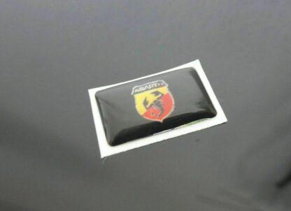1x für ABARTH Aufkleber Logo 18mm für Spiegel Emblem Schriftzug Felge Lenkrad – Bild 4