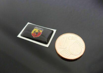 1x für ABARTH Aufkleber Logo 18mm für Spiegel Emblem Schriftzug Felge Lenkrad