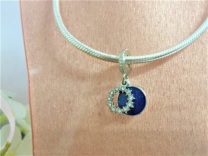 Himmel Sterne Liebe Ewigkeit Dream Träume mit dir SILBER blau für CHARM Armband – Bild 3