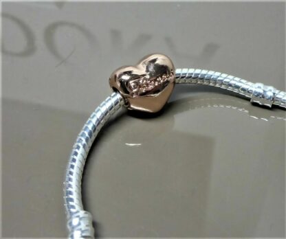 SET 19cm Princess ROSE SILBER Liebe Herz Schlangen Gliederband Charm + Armband – Bild 6