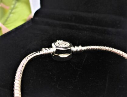 21cm Charm Armband Silber Schlangen Glieder Armband SILBER Cubic Zirkonia Clip – Bild 6