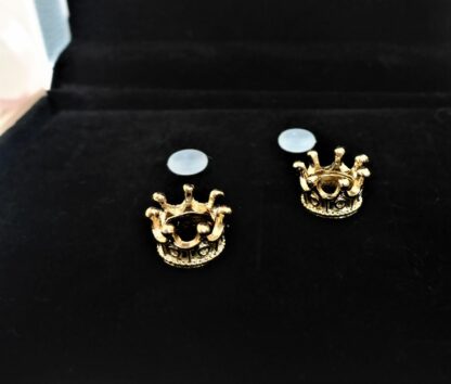 2x NEU KRONE GOLD STOPPER mit Silikonring 7 Zack Crown GOLD CHARM Armband – Bild 3
