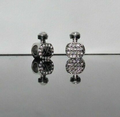 NEU 1x selten Pavé Parfüm Nr.5 Flakon CHARM silber für Schlangenglieder Armband – Bild 3