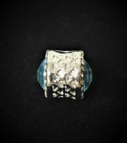 NEU bezaubernder blauer Wasserfall CHARM Strahlenkranz BLAU silber für Armband – Bild 4
