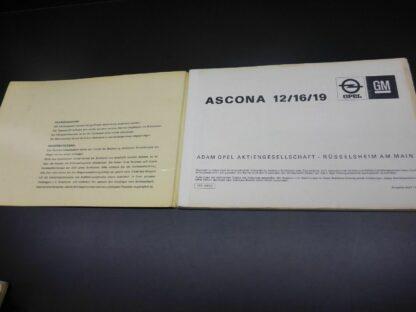 OPEL Ascona Betriebsanleitung 04/1972 Bedienungsanleitung Anleitung 12/16/19 – Bild 4