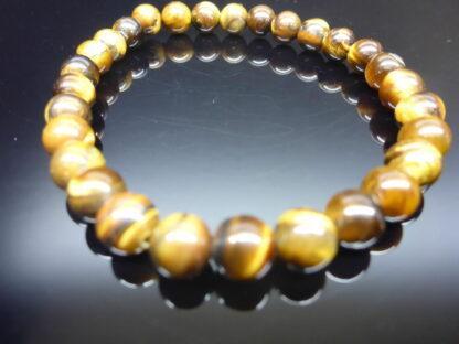 Tigerauge SHINE Armband Armkette Bracelet 20cm Stone ENERGIE 6mm 29 Perlen – Bild 4