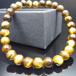 Tigerauge SHINE Armband Armkette Bracelet 20cm Stone ENERGIE 6mm 29 Perlen