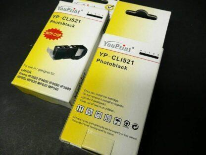 1x Photoblack YP MIT CHIP für CANON PIXMA PGI CLI BCI-520 521 821 521 321 221NEU – Bild 3