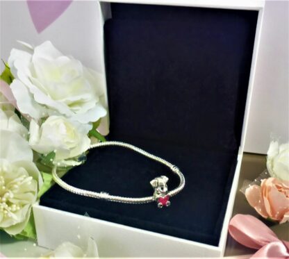 NEU Kuschelbär love you mit Herz BÄR CHARM Silber Treue Liebe Charm für Armband – Bild 5