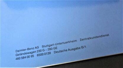NEU Wartungsheft Mercedes Benz 230G 280GE Serviceheft 1980 W460 Kundendienst – Bild 7