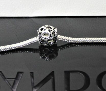 NEU offene verschlungene Herzen am Band SILBER CHARM für Armband Liebe Treue