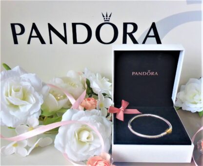 Pandora 16cm GOLD 585 14K S925  OVP Moments Schlangen Glieder Armband 599347C00 – Bild 5