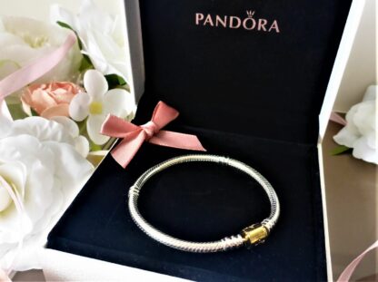 Pandora 16cm GOLD 585 14K S925  OVP Moments Schlangen Glieder Armband 599347C00 – Bild 6