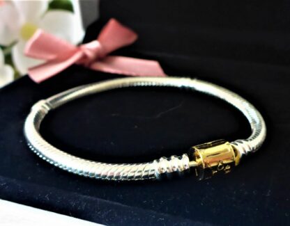 Pandora 16cm GOLD 585 14K S925  OVP Moments Schlangen Glieder Armband 599347C00 – Bild 7