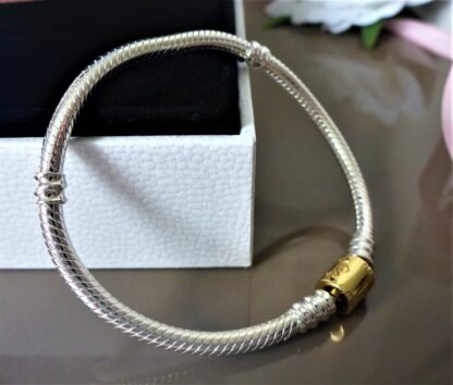 Pandora 16cm GOLD 585 14K S925  OVP Moments Schlangen Glieder Armband 599347C00 – Bild 8