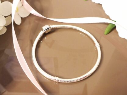 NEU 20cm Schlangen Glieder Armband S925 SILBER für Charms Zylinderverschluss – Bild 4