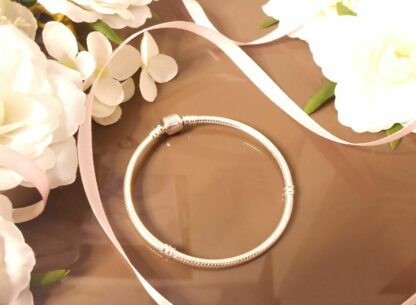 NEU 20cm Schlangen Glieder Armband S925 SILBER für Charms Zylinderverschluss – Bild 7