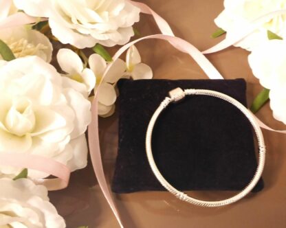 NEU 20cm Schlangen Glieder Armband S925 SILBER für Charms Zylinderverschluss – Bild 9