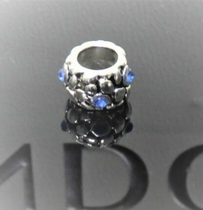 NEU Double Dots CHARM silber blau ELEGANT für Schlangenglieder Armband – Bild 4