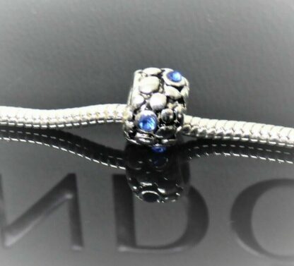 NEU Double Dots CHARM silber blau ELEGANT für Schlangenglieder Armband