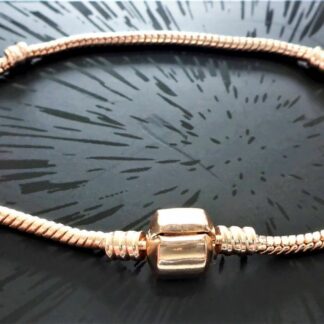 NEU 20cm Schlangen Gliederarmband ROSEGOLD Liebe Herz Treue für Charm Armband